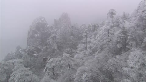 Scenery of Huangshan Mountain in Winter