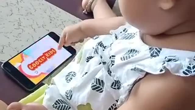 Cutie on phone