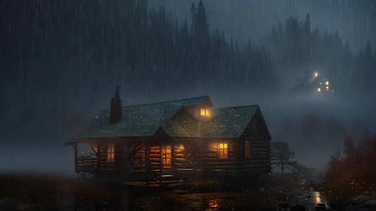 Cozy Heavy Thunderous Night Rain On A FarmHouse| Relaxing| Instant Sleep| Calming and peaceful