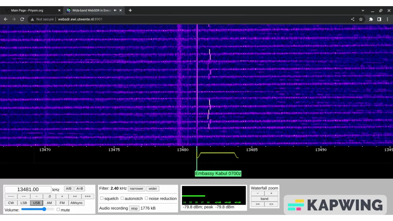 X06 452163 Moscow To Kabul 04/06/2023 0654 UTC 13481kHz