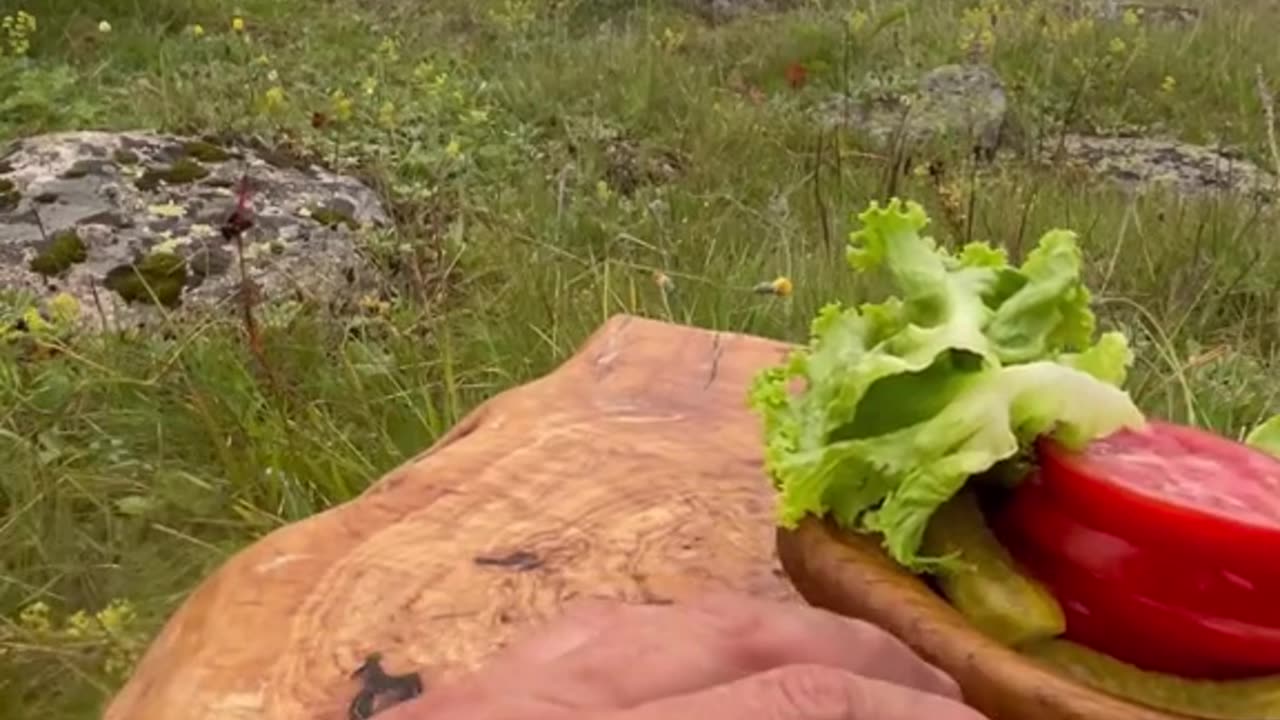 How to make a burger in the wild