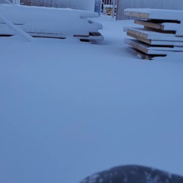 The job site got dumped with snow