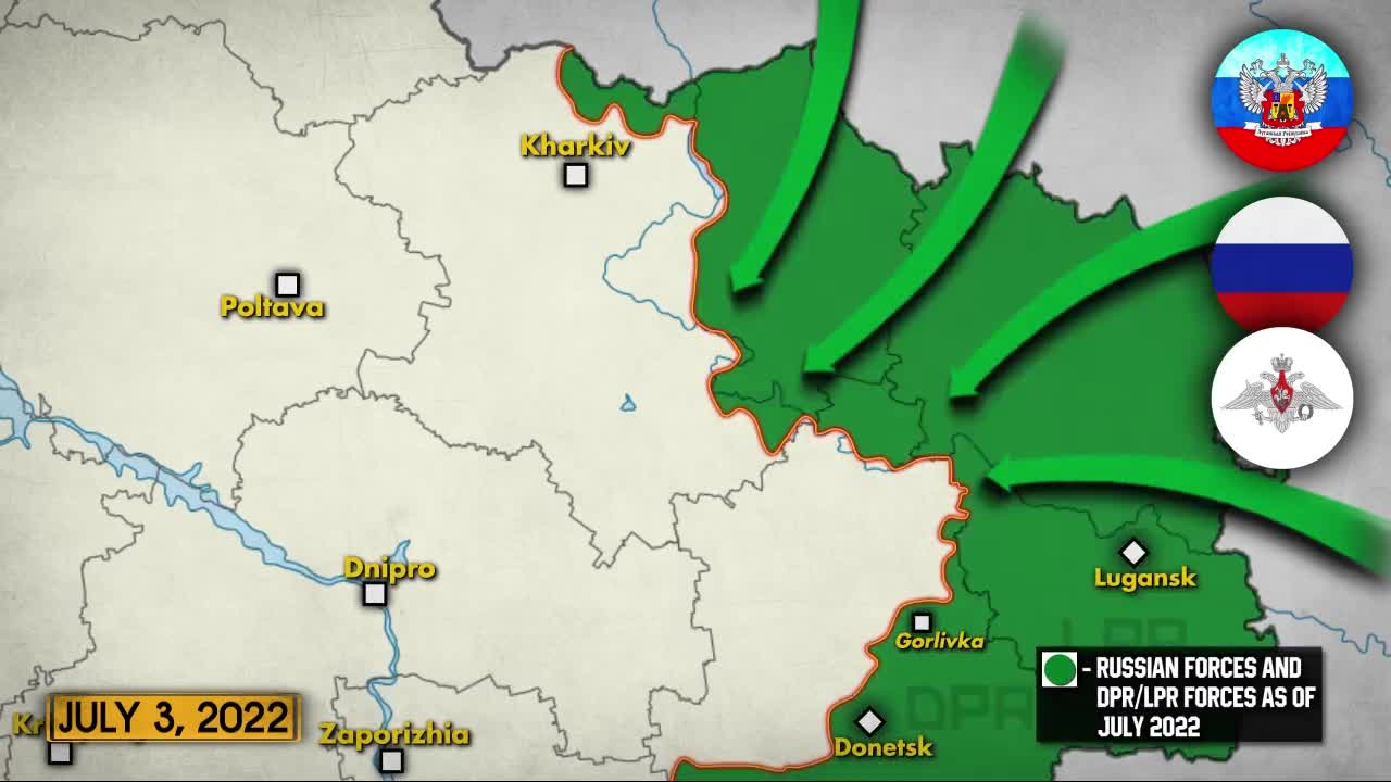 DONBASS FRONT LINES EVOLUTION IN 2022