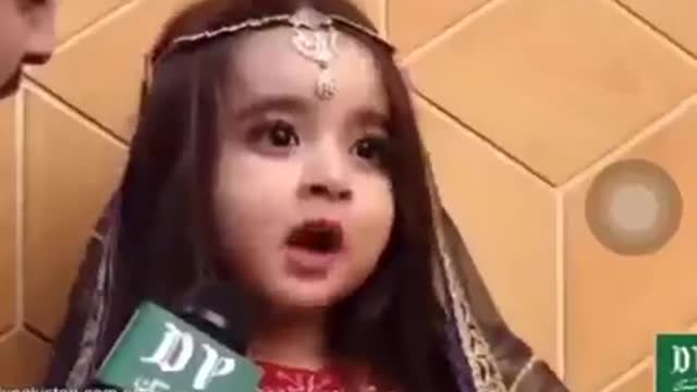 3 yrs cute Pakistani girl funny interview moments😘🥰😍