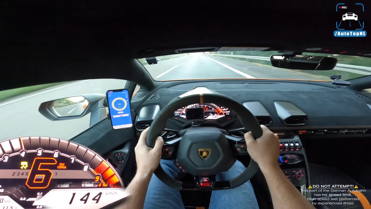 1250HP Lamborghini Huracan TWIN TURBO | 363 KM/H on GERMAN AUTOBAHN