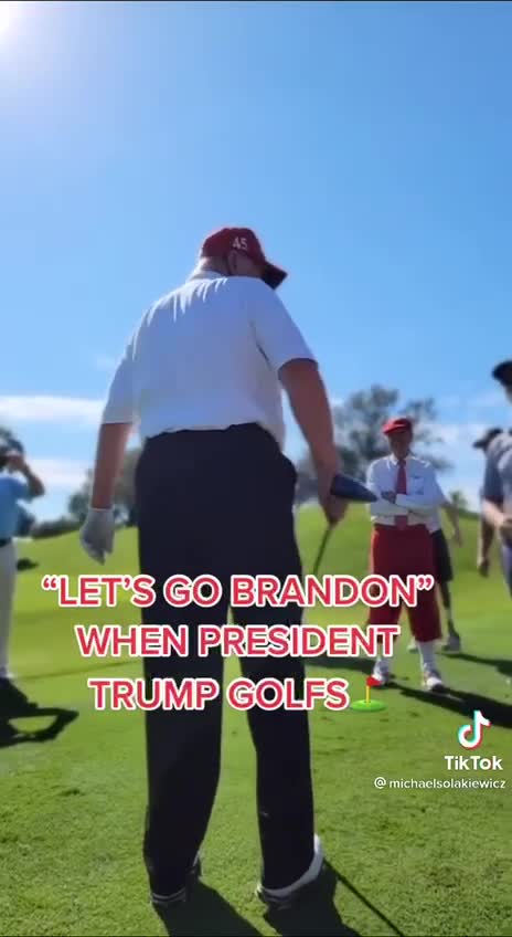 LET'S GO BRANDON "TRUMP GOLFING"