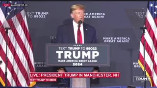 Trump MOCKS Biden in New Hampshire, Pretends to Get Lost on Stage