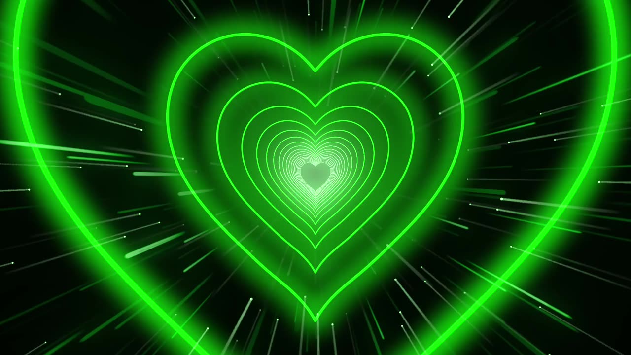 277. Green Heart Background💚Animated Background Video Abstract Background Video Loop