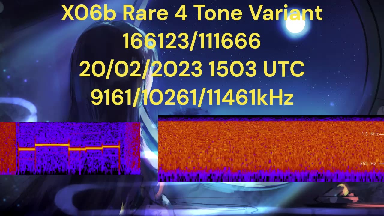 X06b Rare 4 Tone Variant 166123/111666 20/02/2023 1503 UTC 9161/10261/11461kHz