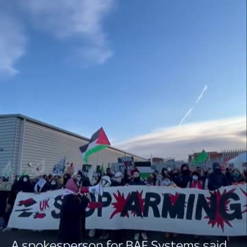 Pro-Palestinian demonstrators have blocked a Rochester factory owned by BAE Systems,