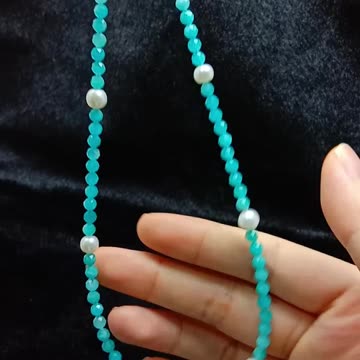 Natural turquoise mop necklace high quality Genuine Gemstone Gift yourself 04