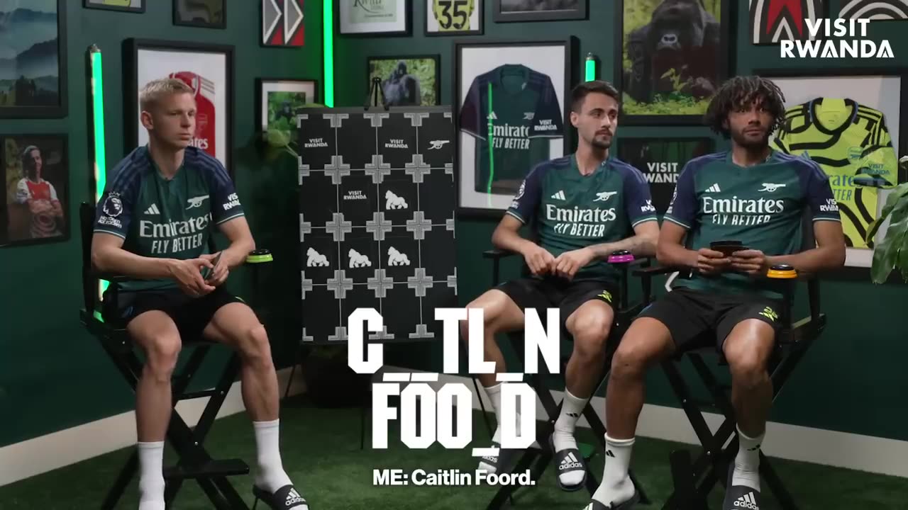 Zinchenko, Vieira and Elneny take on Kwita Izina Tic Tac Toe challenge | Arsenal x Visit Rwanda