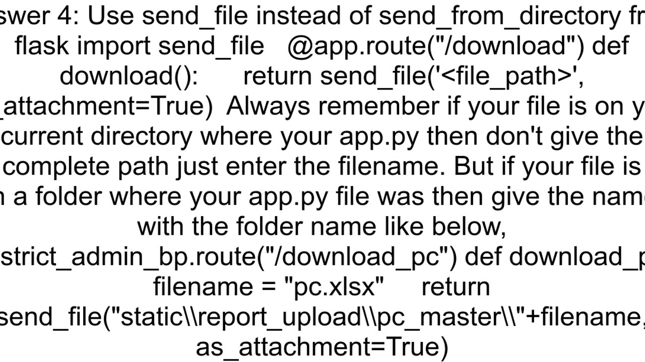 Flask shows TypeError send_from_directory missing 1 required positional argument 39path39