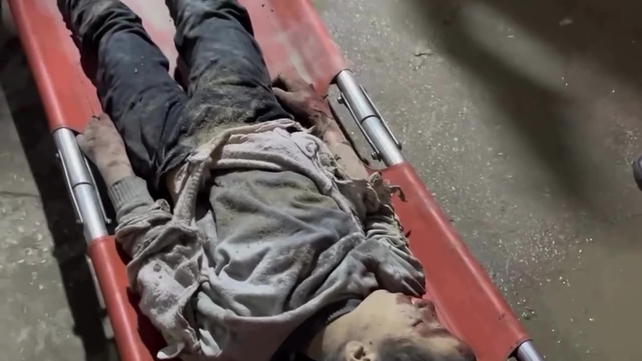 A martyr of a child in the Nusseirat camp in the central Gaza Strip