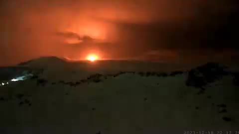 volcano erupted near Grindavík, Iceland.