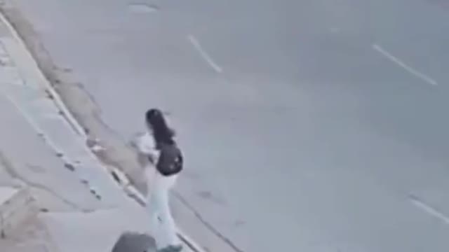 Runaway tire appears out of nowhere and....