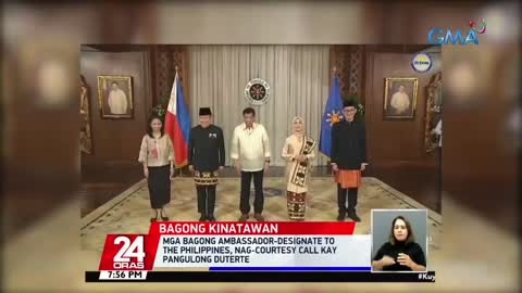 Mga bagong ambassador-designate to the Philippines,nag-courtesy call kay Pangulong Duterte | 24 Oras