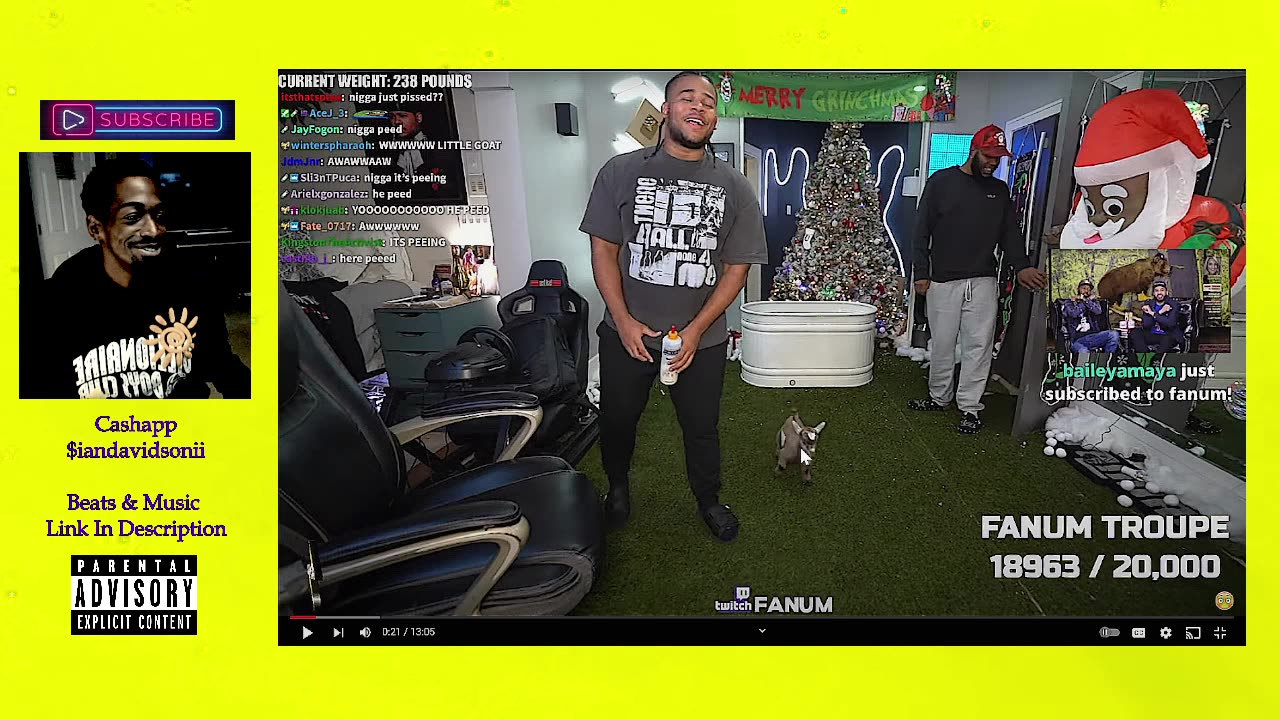 Fanum Shows AMP His New Pet Kai Cenat reaction iantheproducer tv reacts