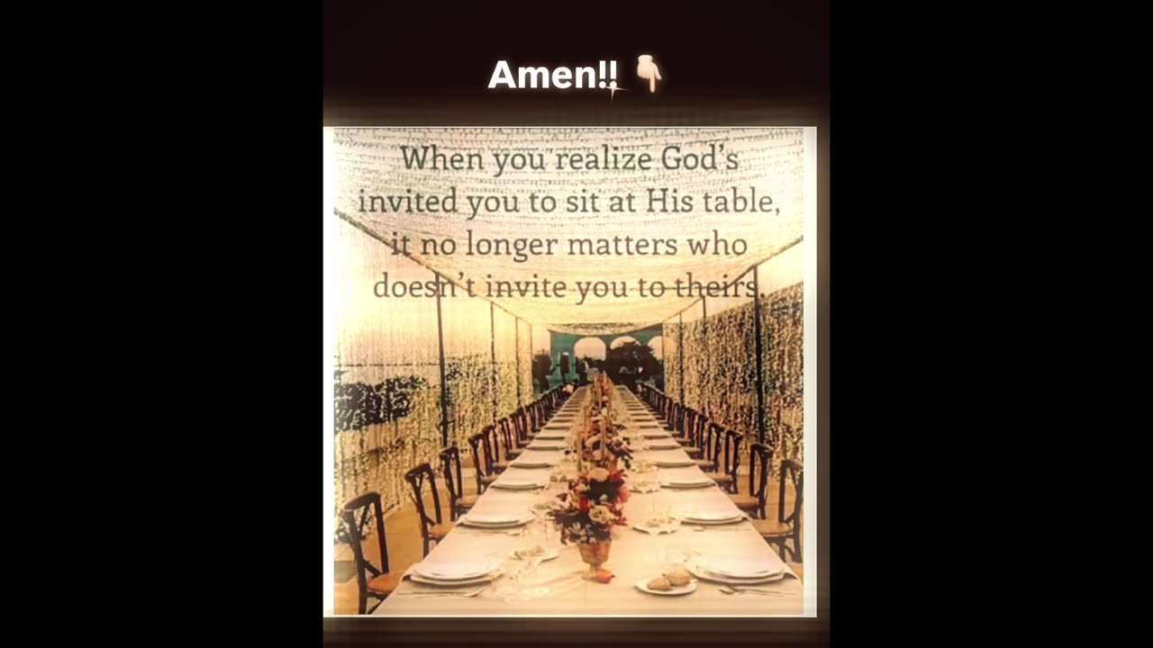 God’s Invited YOU 🫵🏻 to sit at His Wedding Table! 🍽️