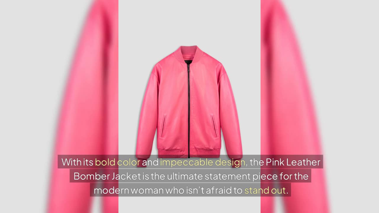 88 Acid Pink Leather Bomber Jackets For Women’s