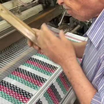 The last Kufiya factory in Palestine is keeping busy!