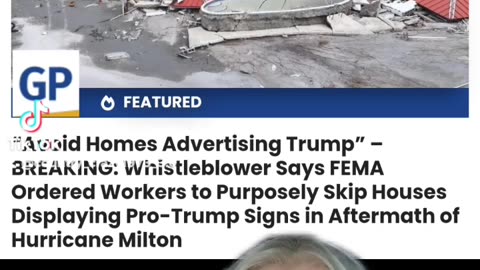 FEMA passes on saving lives and helping others because of a Trump sign in the yard