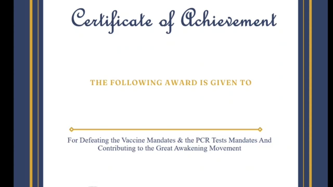 Certificate of the Unvaccinated! If you like this certificate, click the link in the description, download it for free, print it out, sign your name on the line and put it up on your wall