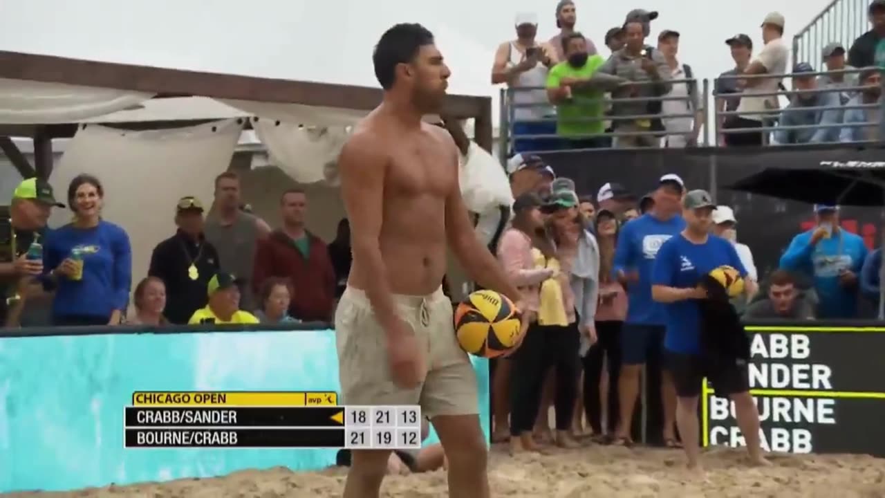 Taylor Sander Makes A HUGE Jump Serve And Then BOUNCES It!