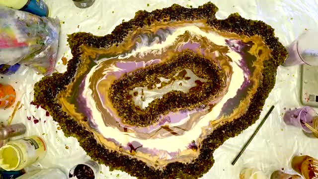 Agate epoxy resin geode art | how to make resin art