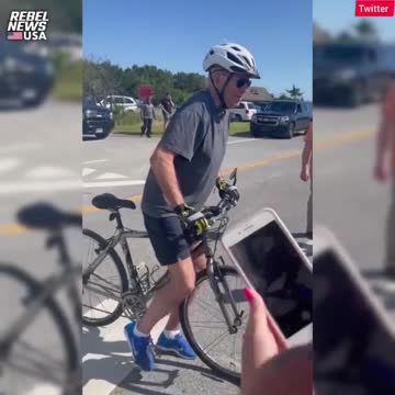 Joe Biden Falls Over On The Ground During Bike Ride