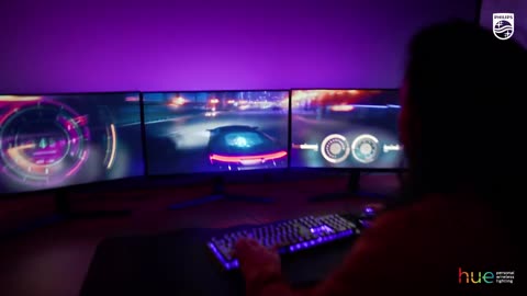 Philips Hue Play Gradient Lightstrip für drei Monitore