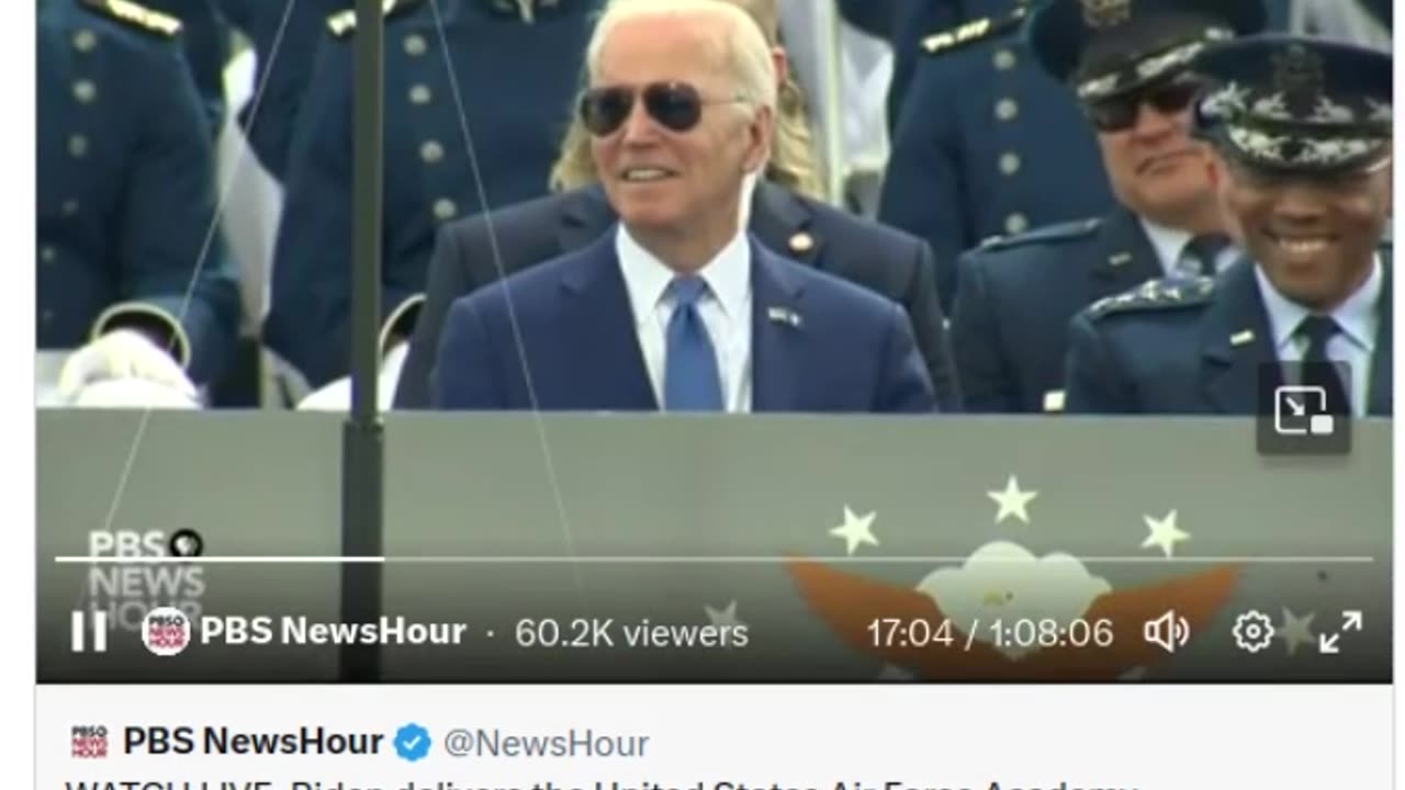 PBS Newshour glitched from Biden to Trump