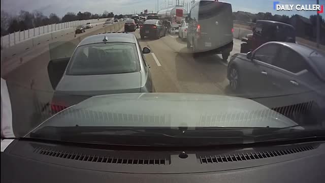 Driver Exits Vehicle And Throws Tantrum On A Busy Highway