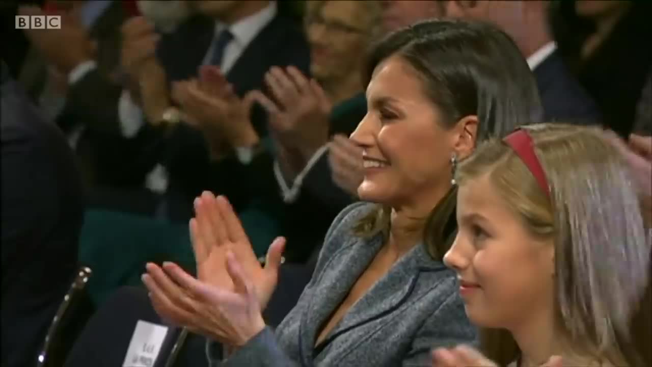 Spain's princess delivers her first speech - BBC News