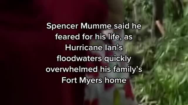 A family in Fort Myers escaped to their attic while riding out Hurricane Ian