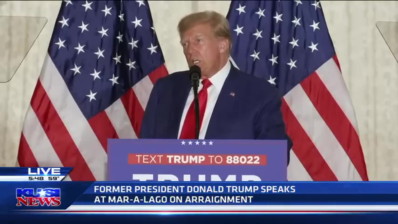 Donald Trump addresses the United States from Mar-a-Lago home