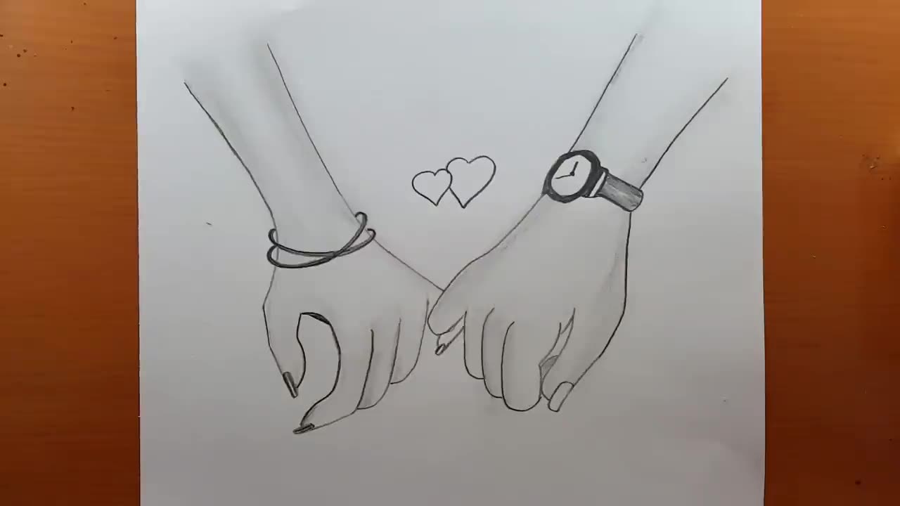 Como Desenho a lápis de mãos dadas || Especial dia dos namorados | Holding Hands pencil sketch