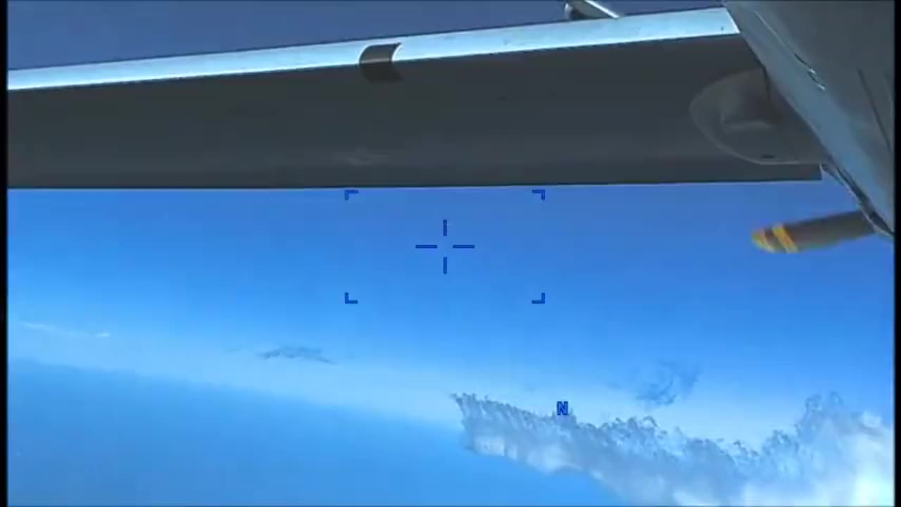 Footage of Russia Fighter taking down US Reaper Drone over Black Sea