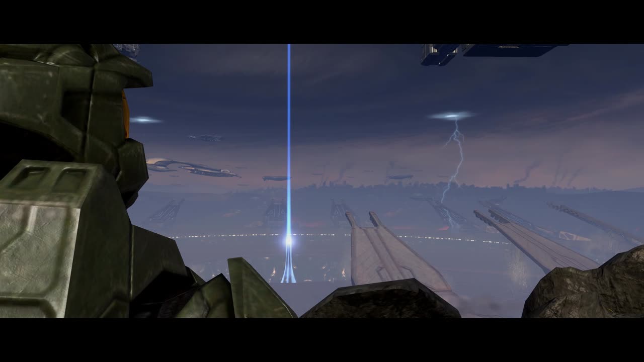 Halo 3 Destroying AA Gun & Flood Arriving on Earth