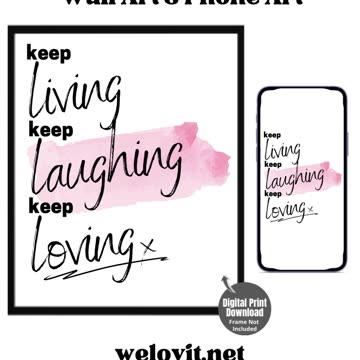 Live Laugh Love! Wall Art / Print and Phone Wallpaper Instant Download ❤️