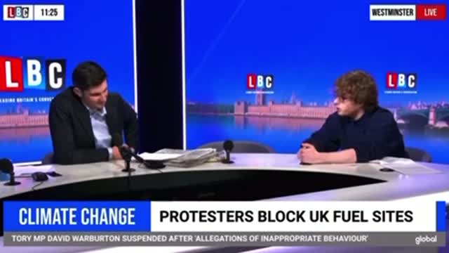 Climate Extremist Glues Hand to Mic During Interview