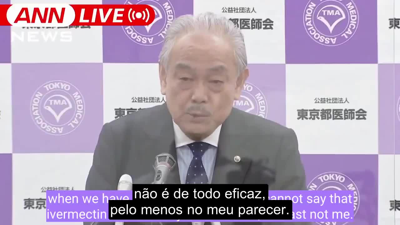 Conferência de Imprensa - Presidente da Associação Médica de Tóquio Recomenda Ivermectina Para Todos