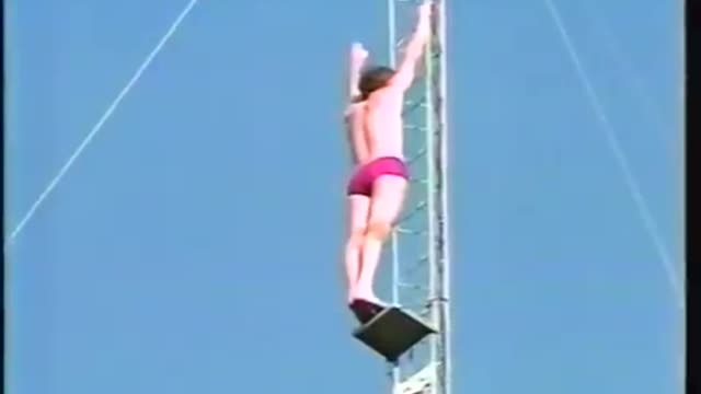 Rick Winters’ 172 ft. world record high dive in 1983.