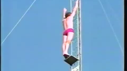 Rick Winters’ 172 ft. world record high dive in 1983.