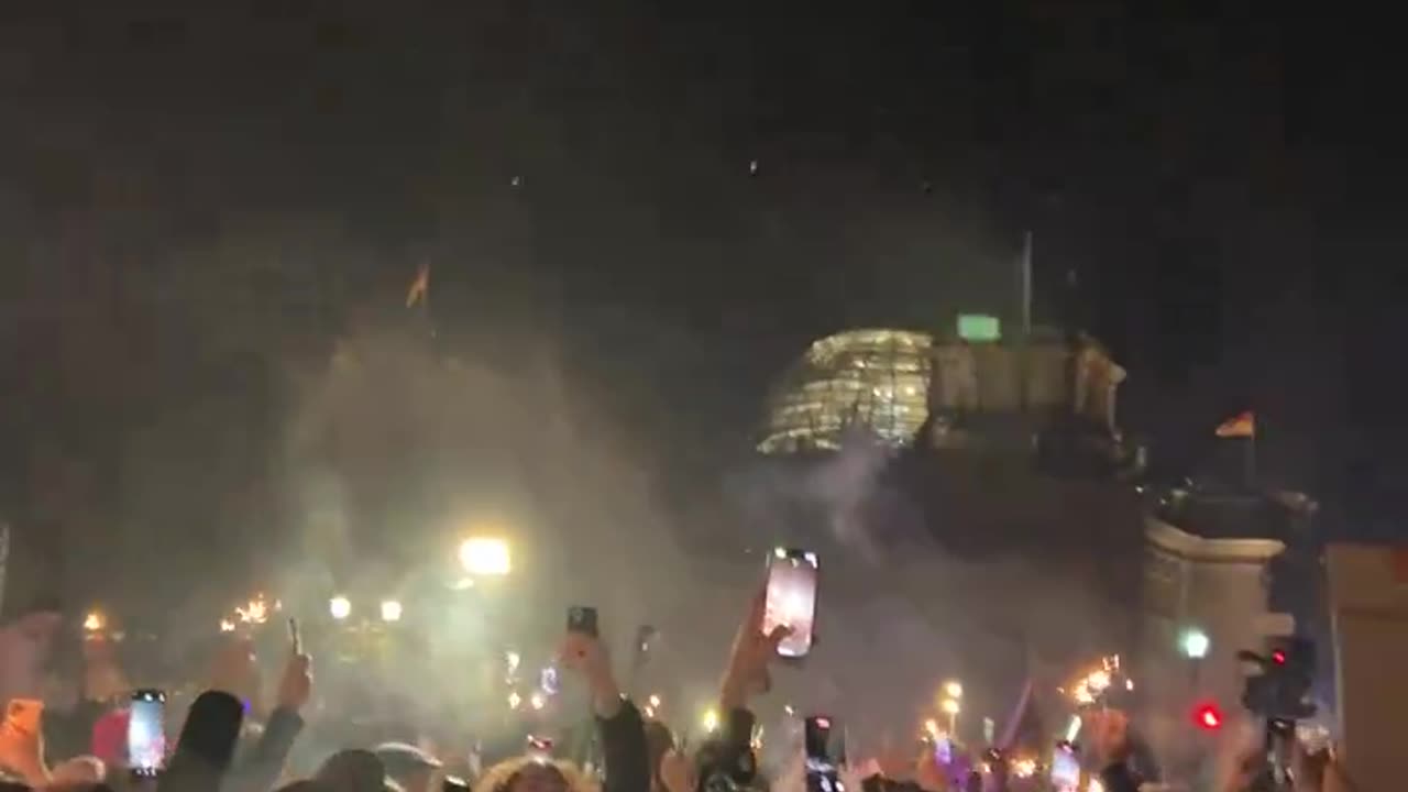 Germans celebrating the legalisation of cannabis