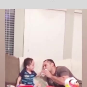 dad made his son laugh