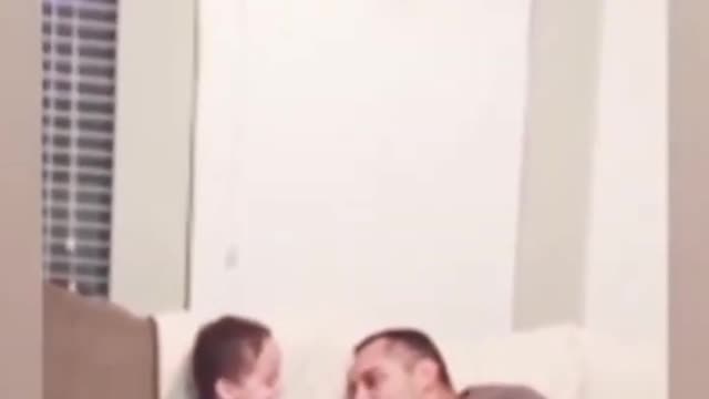 dad made his son laugh