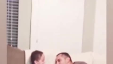 dad made his son laugh