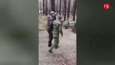 A drunken Russian soldier at work