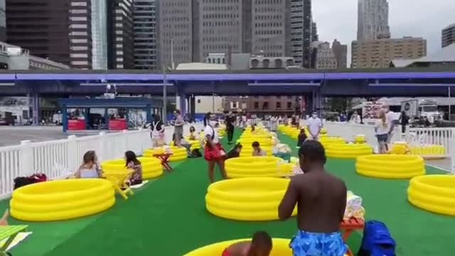 Mini pop-up pools inNYC, today only